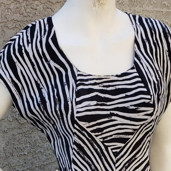 Helmut Lang Zebra Print Silk Mini Dress - Picture 9 of 9